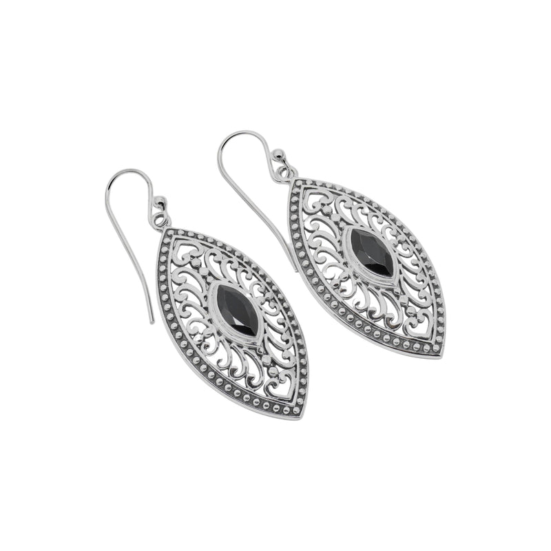 Sterling Silver Black Spinel Earrings SSER148