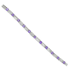 Sterling Silver Amethyst Bracelet SSBR58