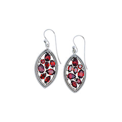 Sterling Silver Garnet Earrings SSER82