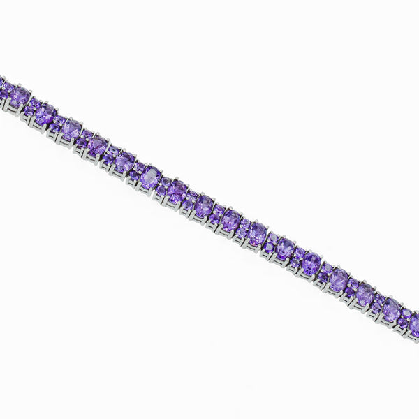Sterling Silver Amethyst Bracelet SSBR50