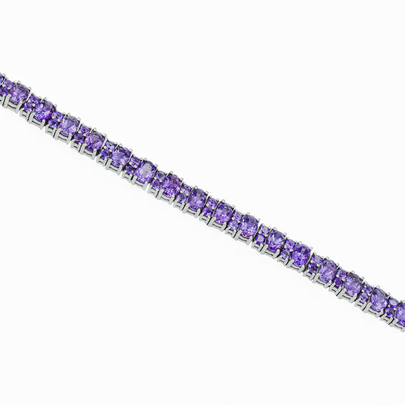 Sterling Silver Amethyst Bracelet SSBR50