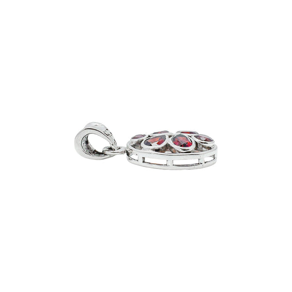 Sterling Silver Garnet Pendant SSP116