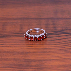Sterling Silver Garnet Ring SSR95