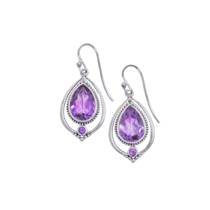 Sterling Silver Amethyst Earrings SSER22