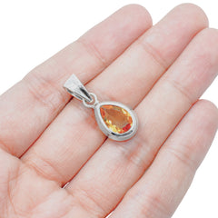 Sterling Silver Citrine Pendant SSP126