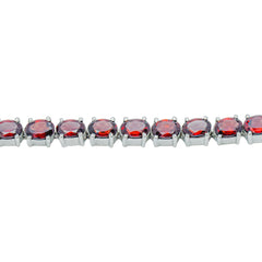 Sterling Silver Garnet Bracelet SSBR63