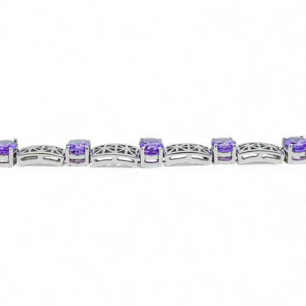 Sterling Silver Amethyst Bracelet SSBR37