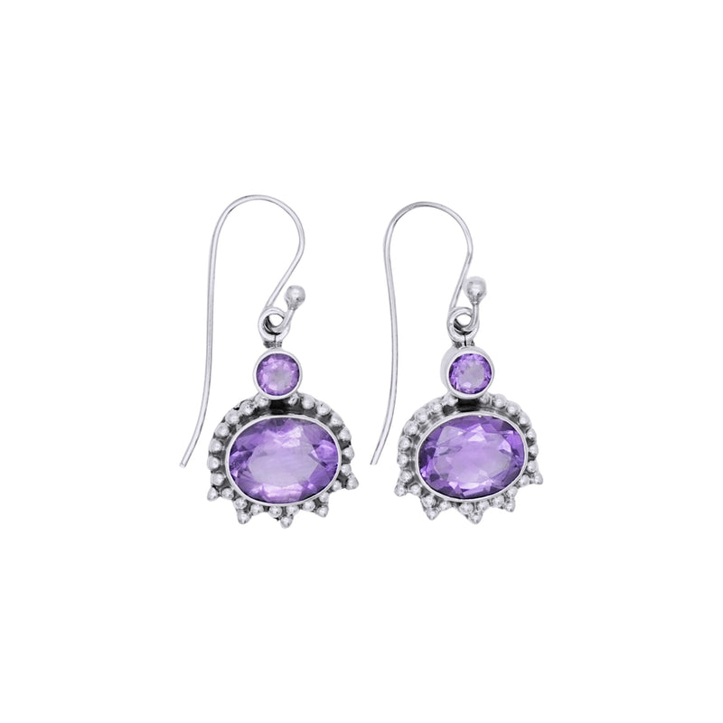 Sterling Silver Amethyst Earrings SSER26
