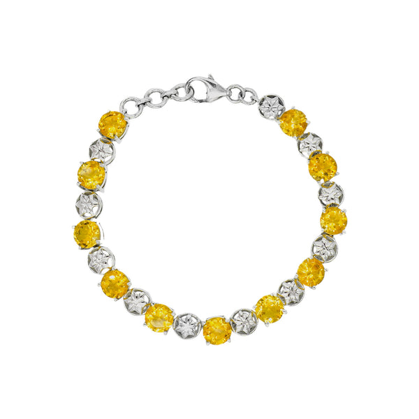 Sterling Silver Citrine Bracelet SSBR29