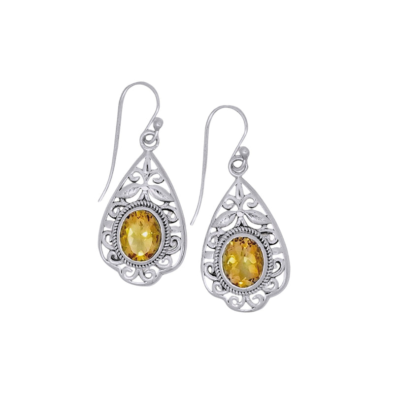 Sterling Silver Citrine Earrings SSER31