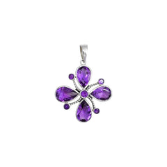 Sterling Silver Amethyst Pendant SSP35