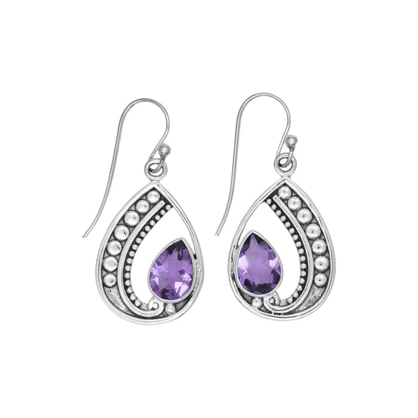 Sterling Silver Amethyst Earrings SSER154