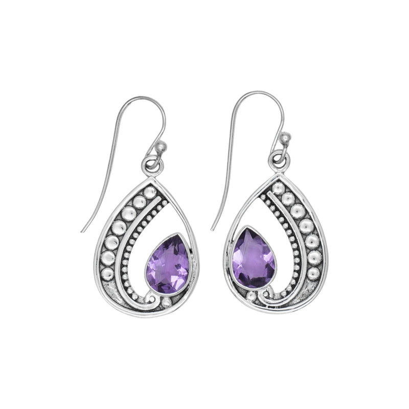 Sterling Silver Amethyst Earrings SSER154