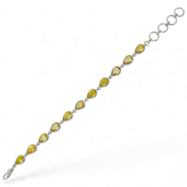 Sterling Silver Citrine Bracelet SSBR23