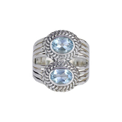 Sterling Silver Blue Topaz Ring SSR86
