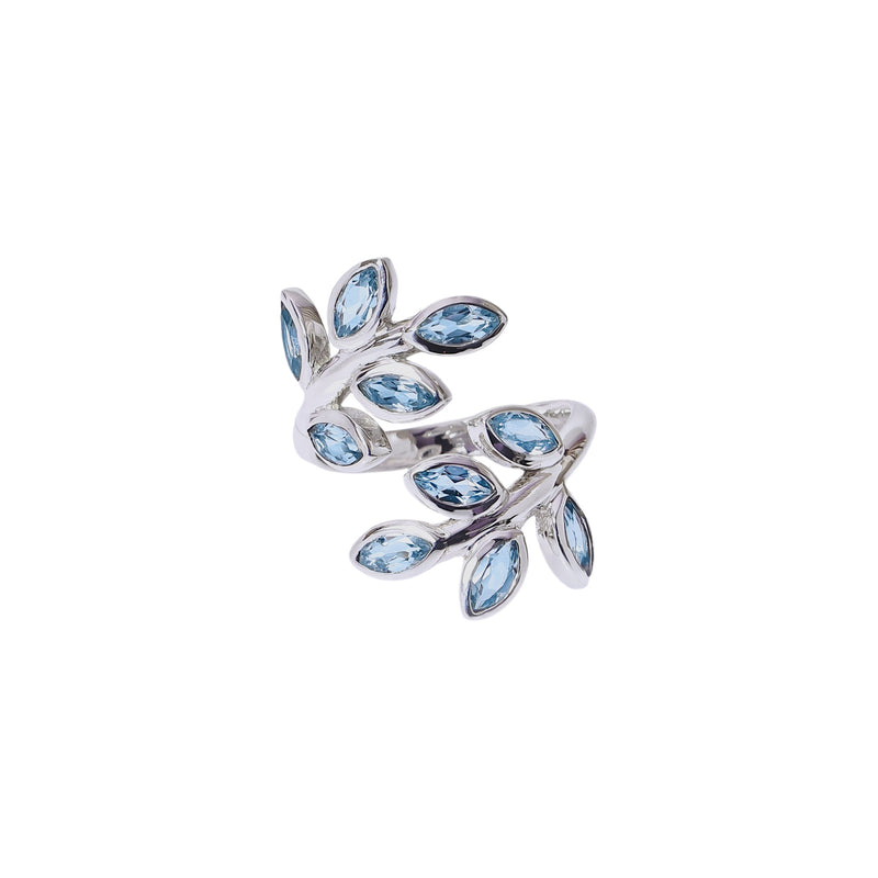 Sterling Silver Blue Topaz Ring SSR220