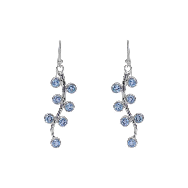 Sterling Silver Blue Topaz Earrings SSER129