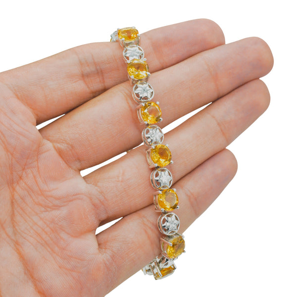Sterling Silver Citrine Bracelet SSBR29