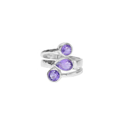 Sterling Silver Amethyst Ring SSR422