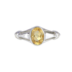 Sterling Silver Citrine Ring SSR298