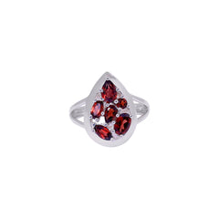 Sterling Silver Garnet Ring SSR392