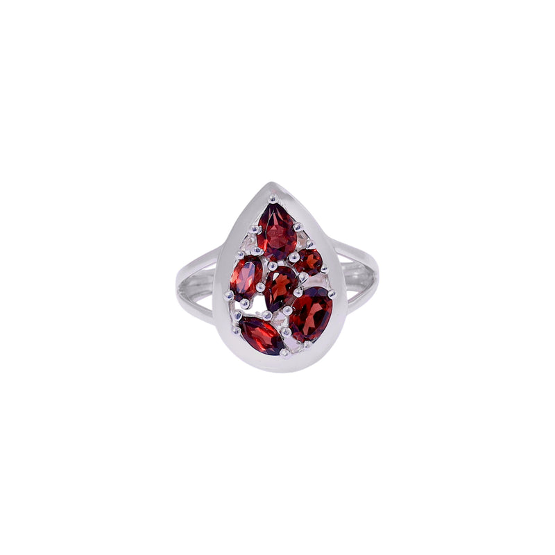 Sterling Silver Garnet Ring SSR392