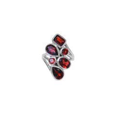 Sterling Silver Garnet Ring SSR91