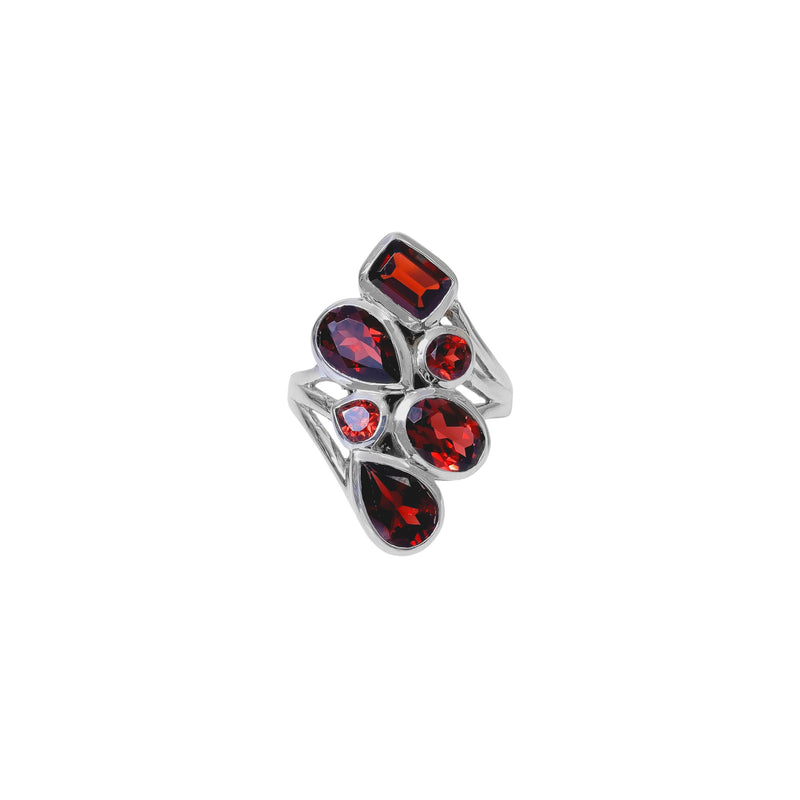 Sterling Silver Garnet Ring SSR91