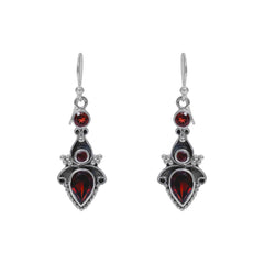 Sterling Silver Garnet Earrings SSER21