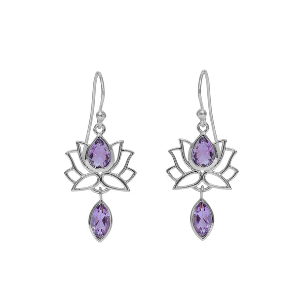 Sterling Silver Amethyst Earrings SSER151