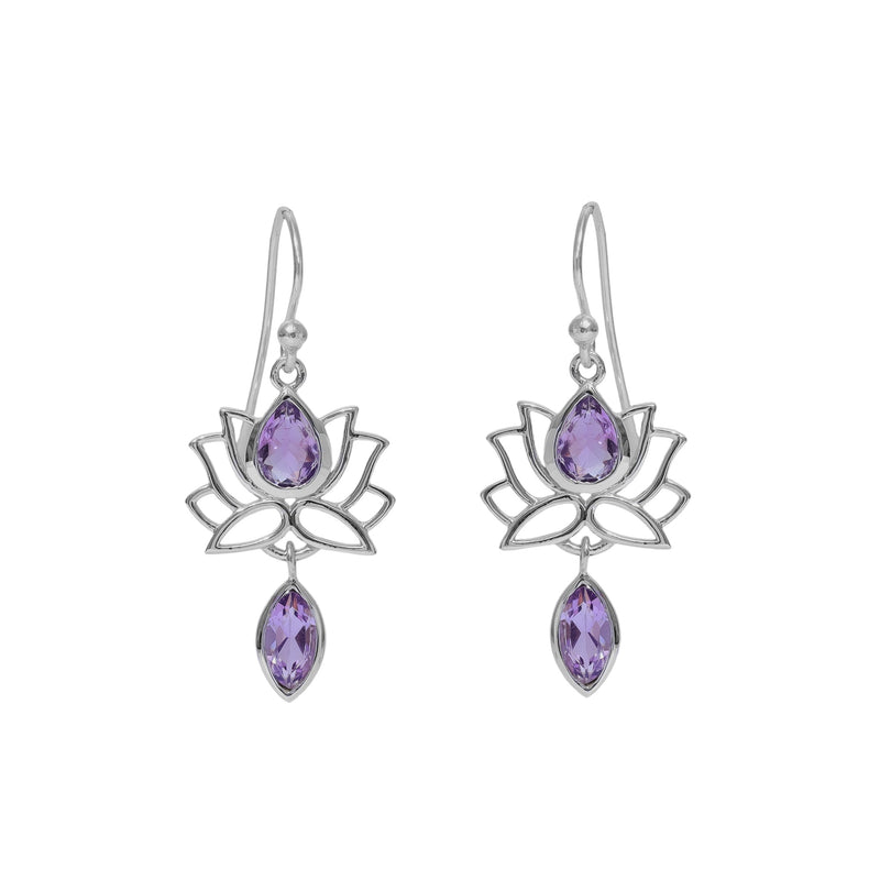 Sterling Silver Amethyst Earrings SSER151