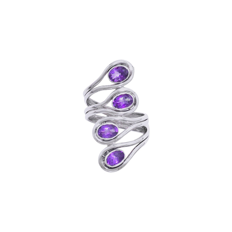 Sterling Silver Amethyst Ring SSR290