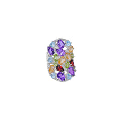 Sterling Silver Multi Gemstone Ring SSR365
