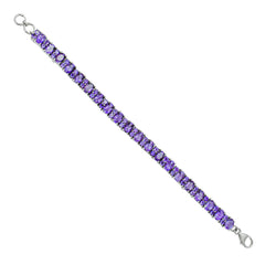 Sterling Silver Amethyst Bracelet SSBR50