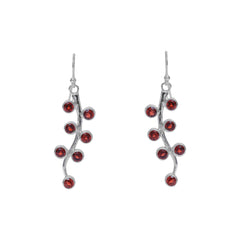 Sterling Silver Garnet Earrings SSER129