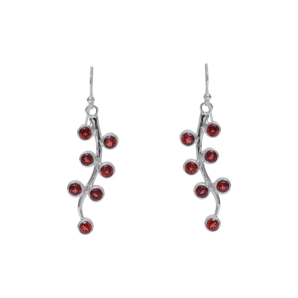 Sterling Silver Garnet Earrings SSER129