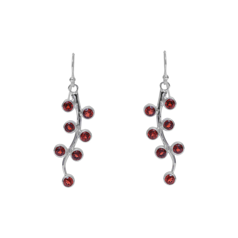Sterling Silver Garnet Earrings SSER129