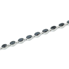 Sterling Silver Black Spinel Bracelet SSBR35