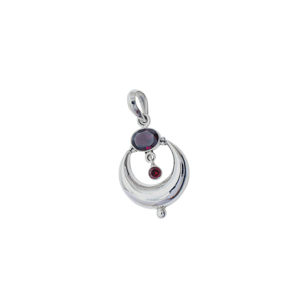 Sterling Silver Garnet Pendant SSP144