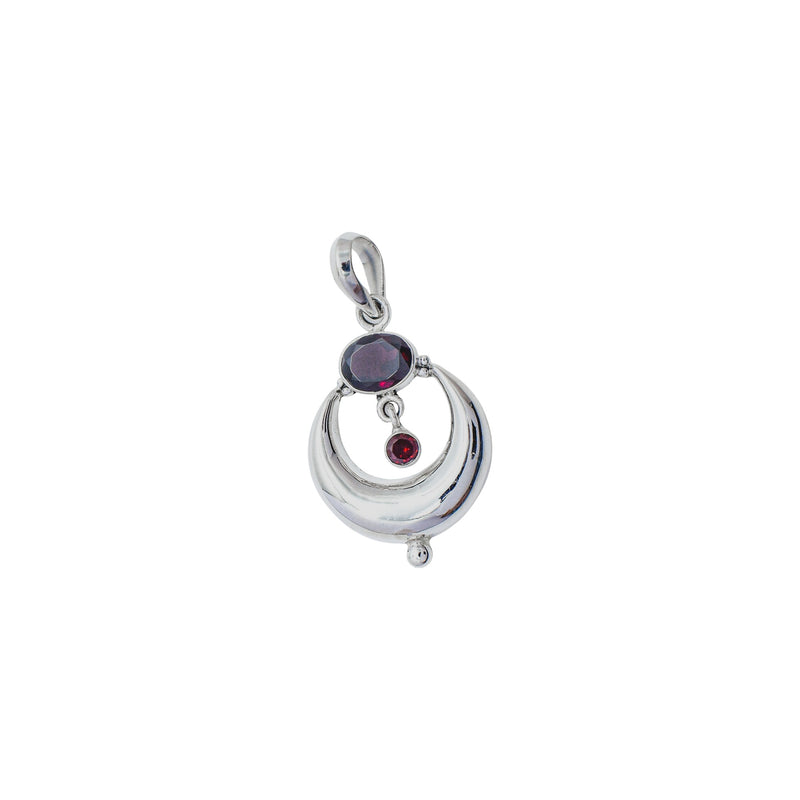 Sterling Silver Garnet Pendant SSP144