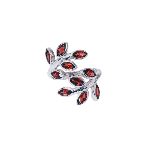 Sterling Silver Garnet Ring SSR220