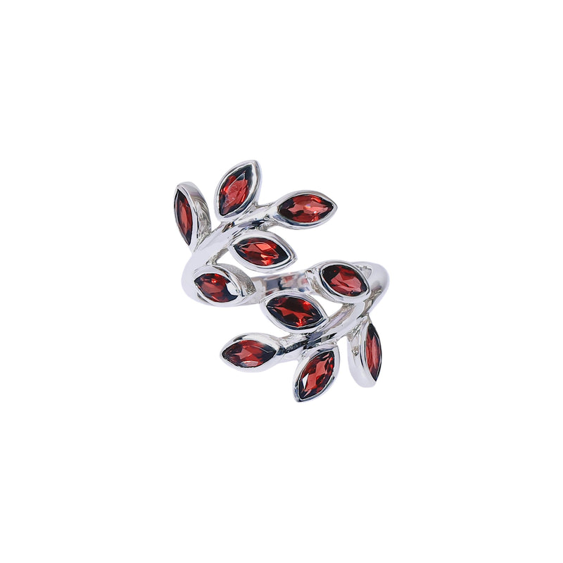 Sterling Silver Garnet Ring SSR220