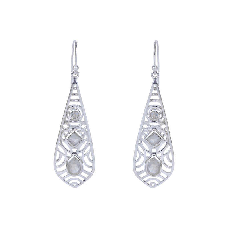 Sterling Silver Moonstone Earrings SSER276