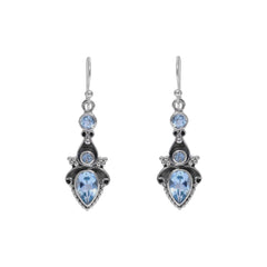 Sterling Silver Blue Topaz Earrings SSER21
