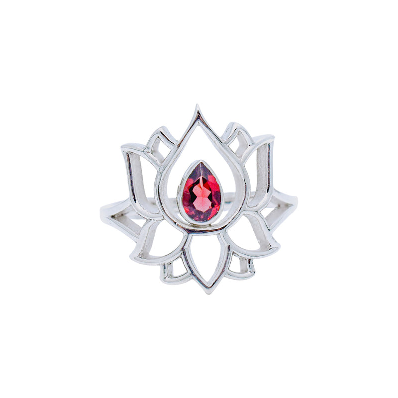 Sterling Silver Garnet Ring SSR81