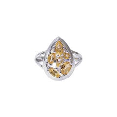 Sterling Silver Citrine Ring SSR392