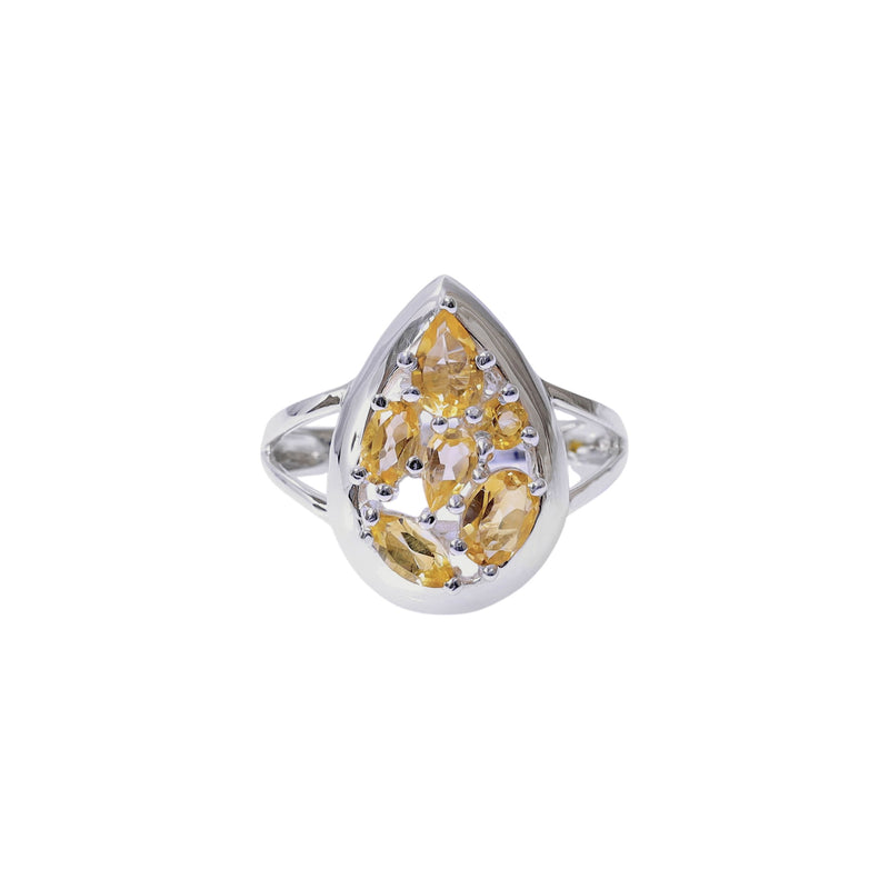 Sterling Silver Citrine Ring SSR392