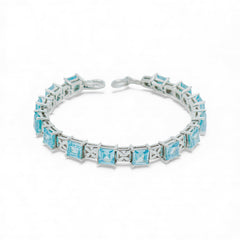 Sterling Silver Sky Blue Topaz Bracelet SSBR31