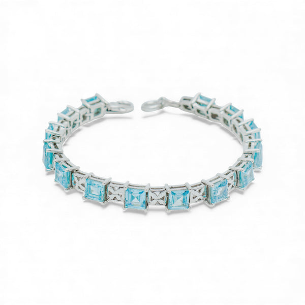 Sterling Silver Sky Blue Topaz Bracelet SSBR31