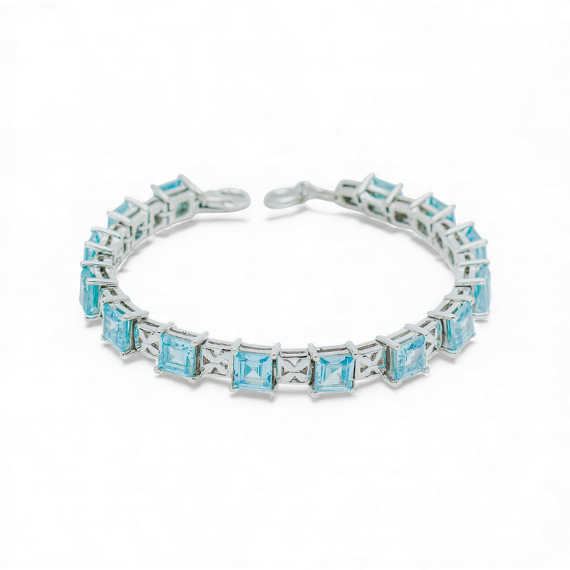 Sterling Silver Sky Blue Topaz Bracelet SSBR31